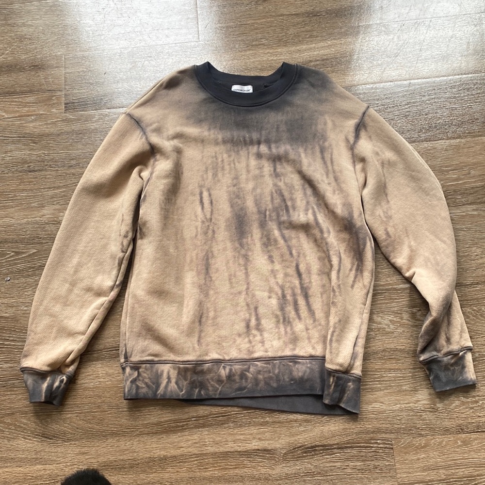 Cotton Citizen Tan and Black Sweatshirt